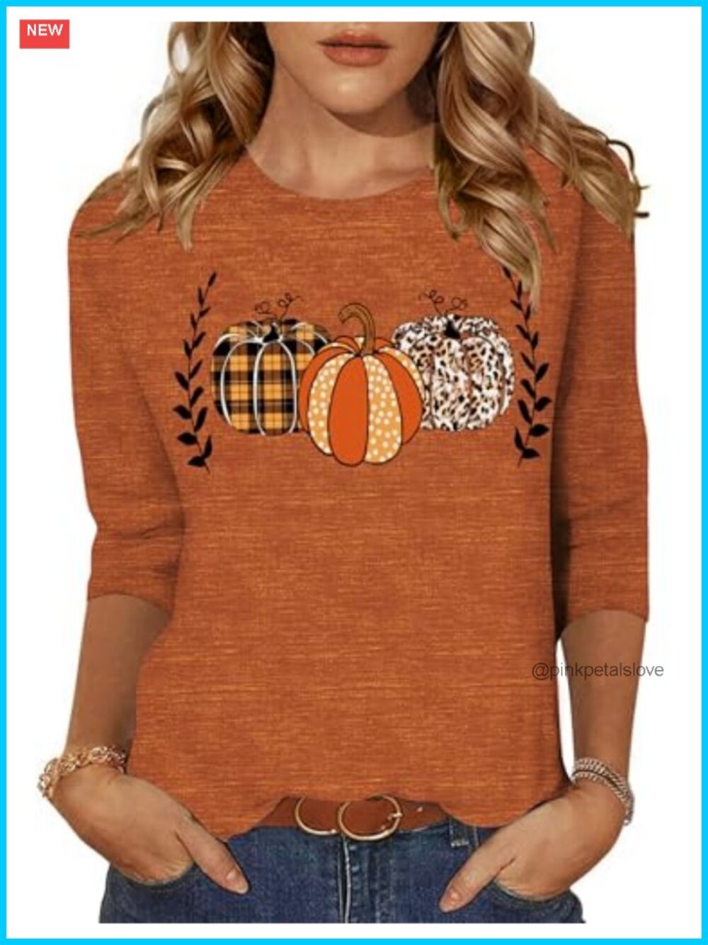 Zeagoo Women's 3/4 Sleeve Tunic Top Round Neck Casual Work Blouse